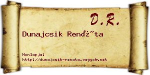 Dunajcsik Renáta névjegykártya