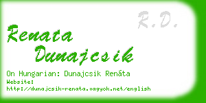 renata dunajcsik business card
